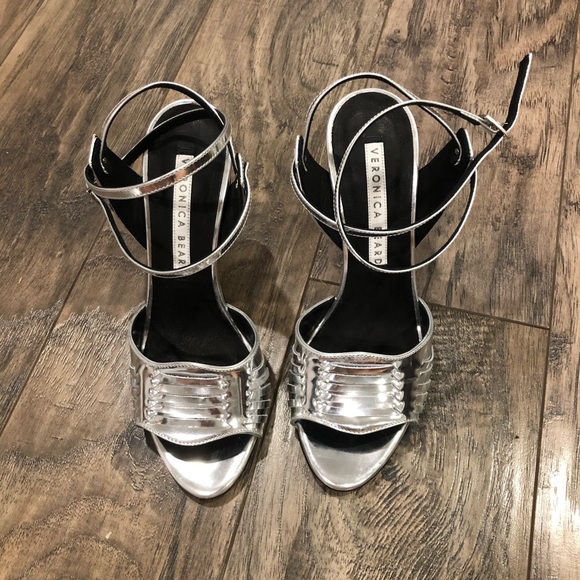 Veronica Beard Shoes - New Veronica beard silver sandals size 38